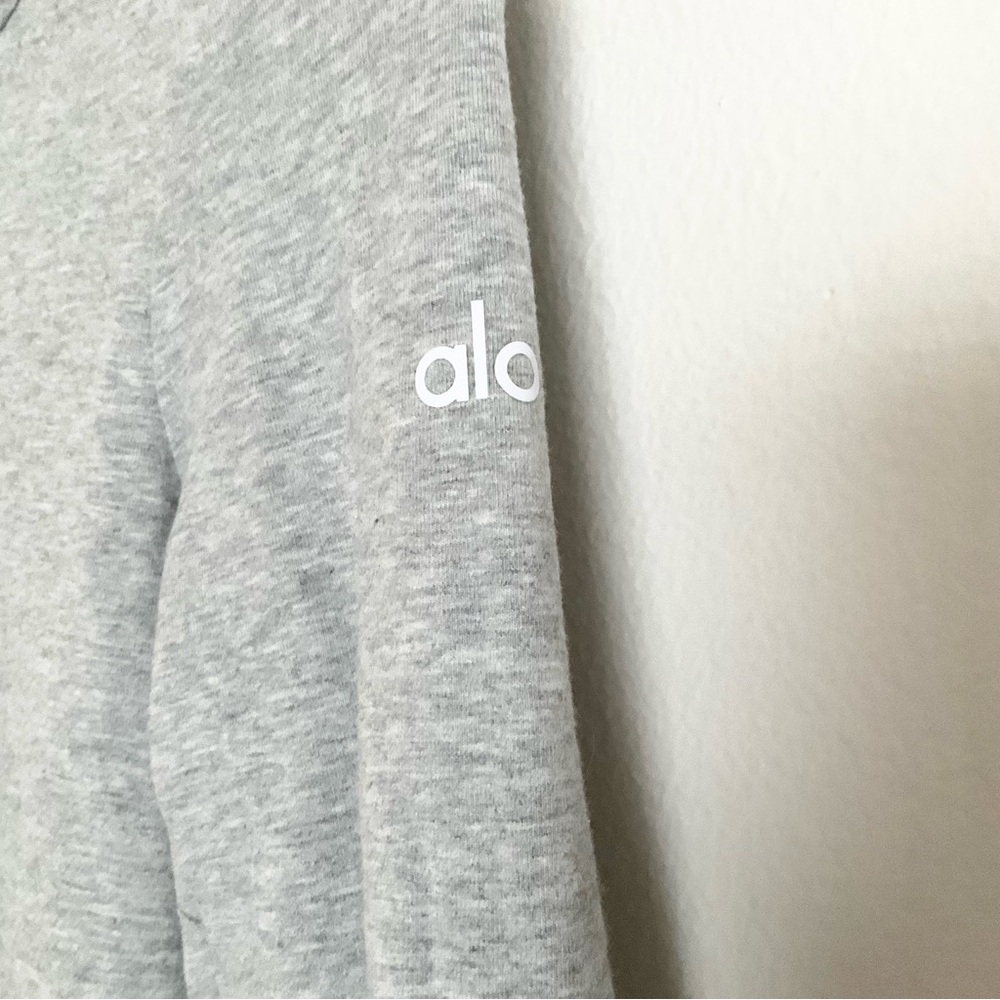 Alo Yoga Sway Full Zip Hoodie Athletic Heather Grey M - Picture 6 of 14